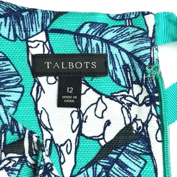 NWOT Talbots Giraffe Jungle Print Cotton Sleeveless Shift Dress 12 - Picture 11 of 13